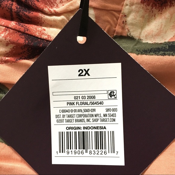 NWT Ava & Viv Floral Print Sleeveless Pink Dress - Picture 8 of 8